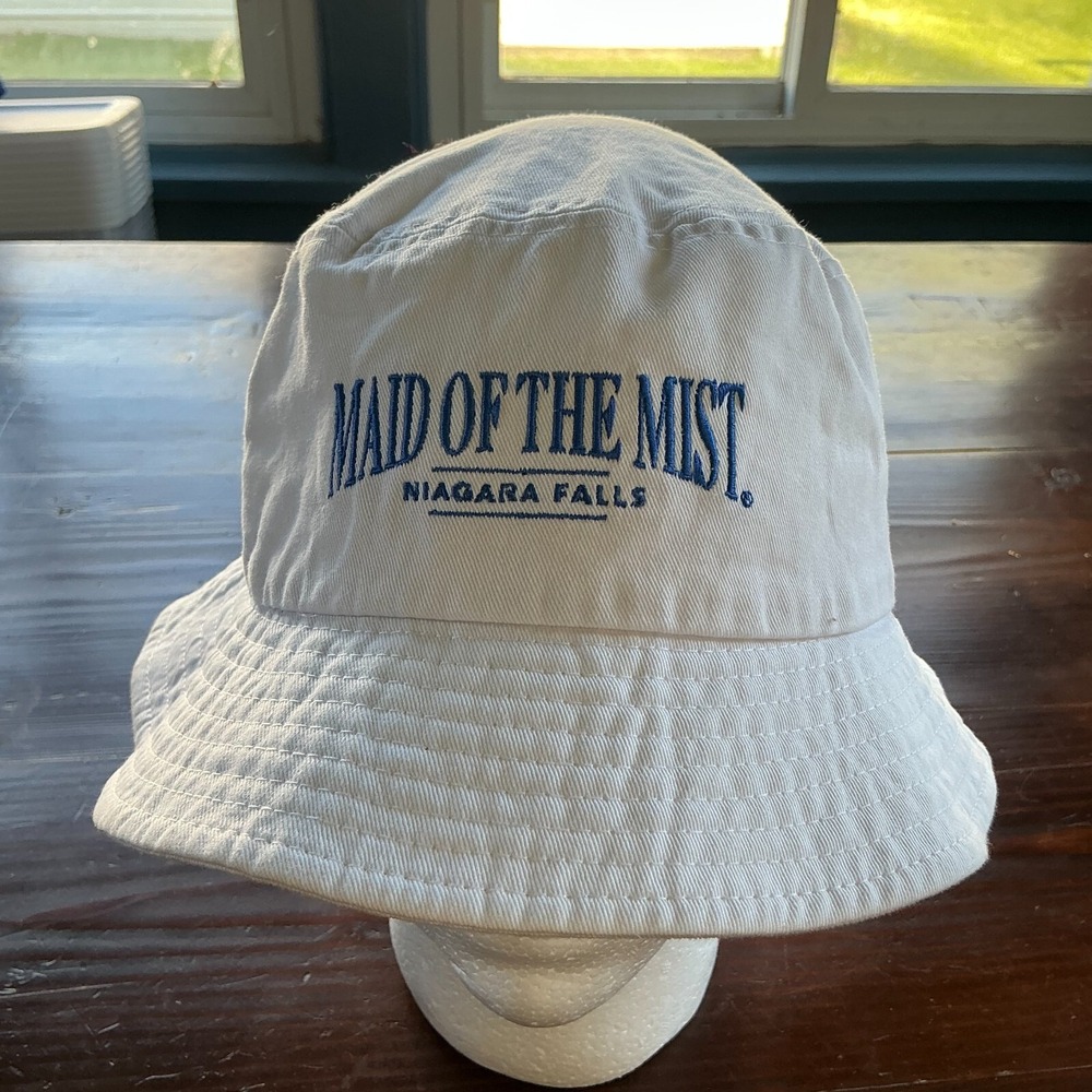 Niagara Falls Bucket Hat Womens White Canvas Sportsman Wide Brim Sun Protection - Picture 1 of 7